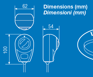 Arthermostat dimensions