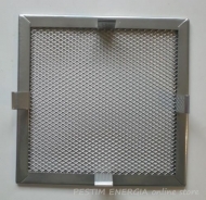 Fireplace ventilation grille white gold colour with a narrow frame