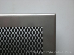 Inox fireplace grille with a narrow frame