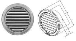 PVC ventilation grills with mesh against insects, closing - circle HACO