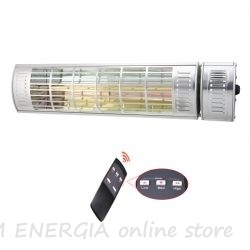 Water-resistant heater for outdoor areas Low Glare 2000 with a remote