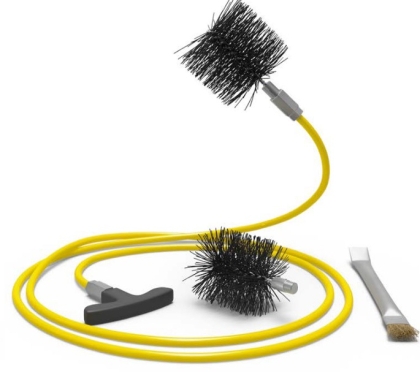 Universal chimney cleaning brush (diameter 40cm) + 6 sticks 1m (all 6m)