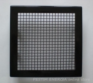 Fireplace grille glosy black colour with a wide frame