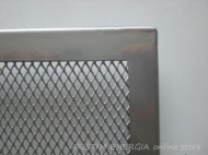 Fireplace grille white gold colour with a wide frame