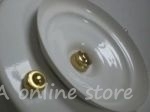 White valve with brass elements
