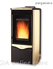 Fireplace pellets with air jacket Duchessa steel- 10,0 kW