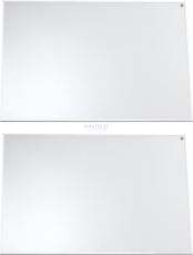 Infrared heating panel - white with aluminum frame - ceiling installation, 2x500W