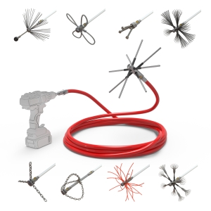 Ротационен комплект за почистване на комин TORNADO COBRA 6m