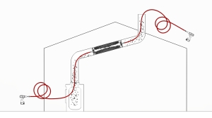 Ротационен комплект за почистване на комин TORNADO COBRA 6m