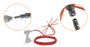 Ротационен комплект за почистване на комин TORNADO COBRA 6m