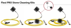 Universal chimney cleaning brush (diameter 40cm) + 6 sticks 1m (all 6m)
